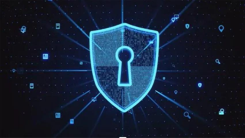 Glowing digital shield over a data grid, representing IFRS 17 compliance controls