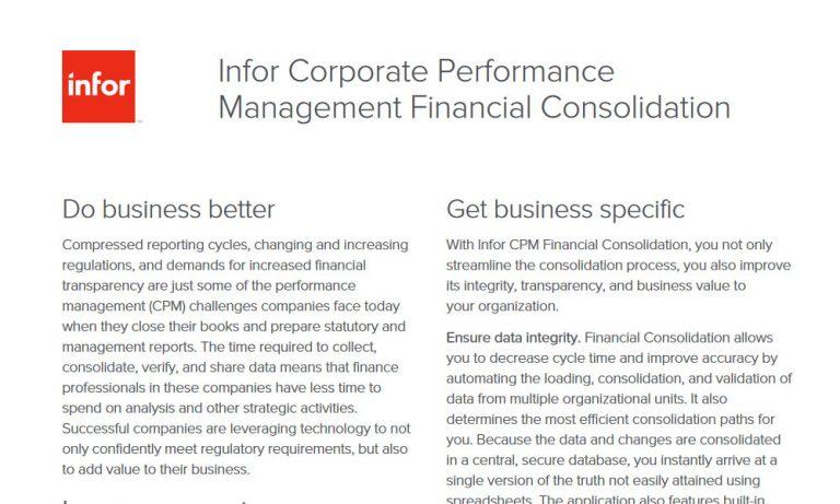 CPM Financial Consolidations