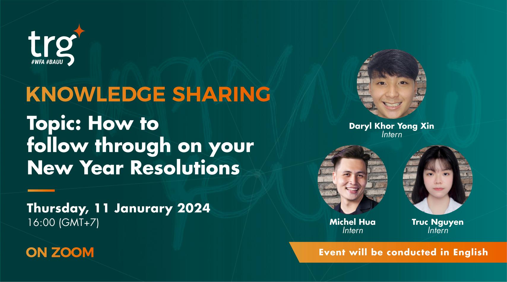 Knowledge Sharing: How to follow through on your New Year Resolutions