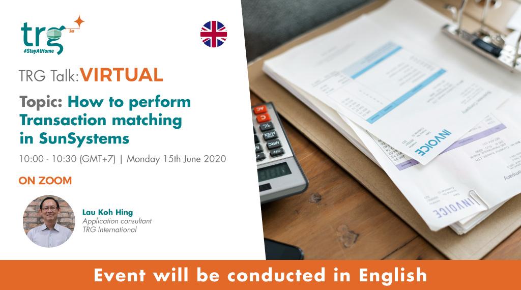 How to perform transaction matching in SunSystems