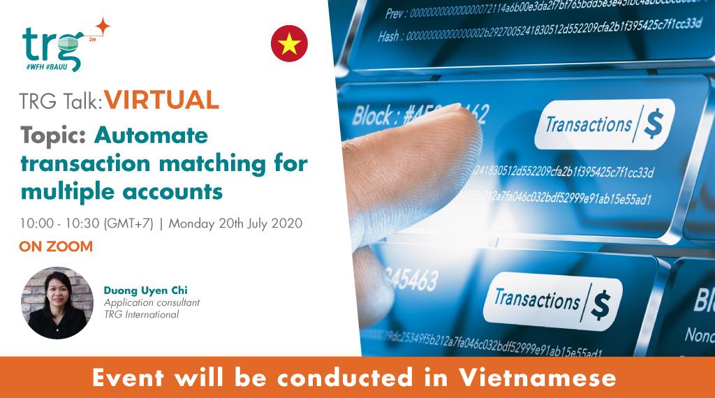 Automate transaction matching for multiple accounts