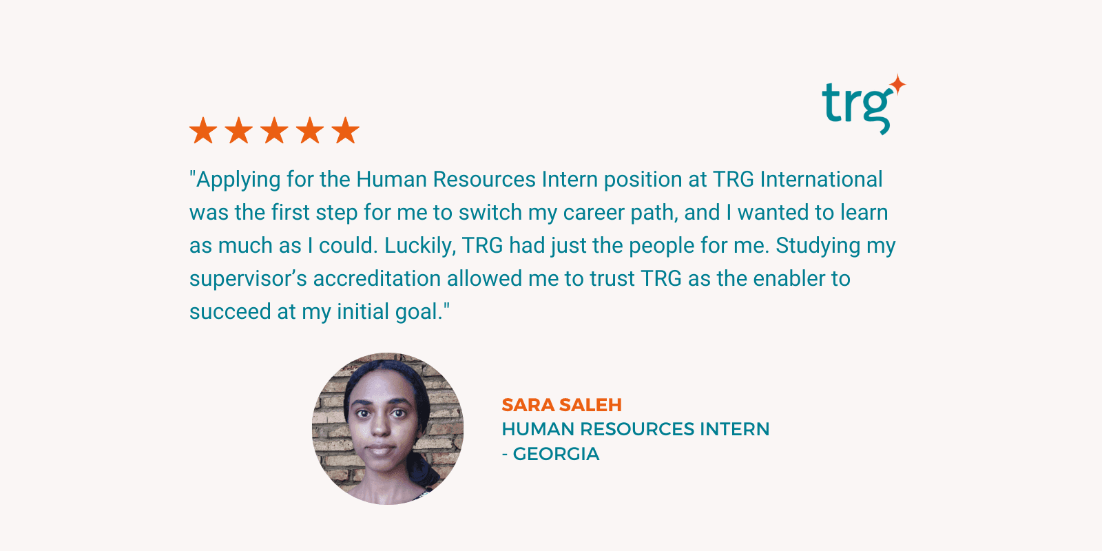 Internship testimonials – Episode 32: TRG had just the people for me