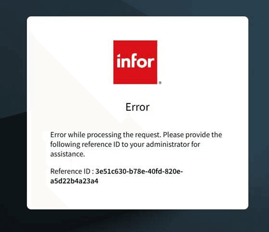 Infor OS Log In Issue & How to Fix