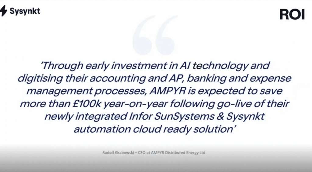 Infor SunSystems and Sysynkt faciliate faster ROI