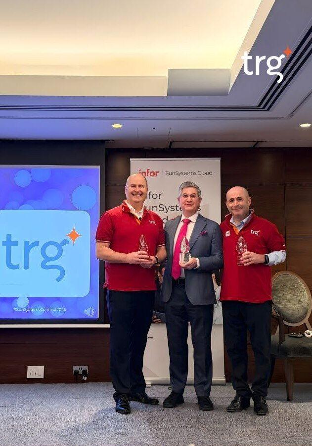 TRG International receiving an Infor partner award