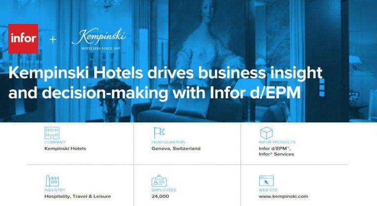 Kempinski Hotels drives business insight and decision-making with Infor EPM