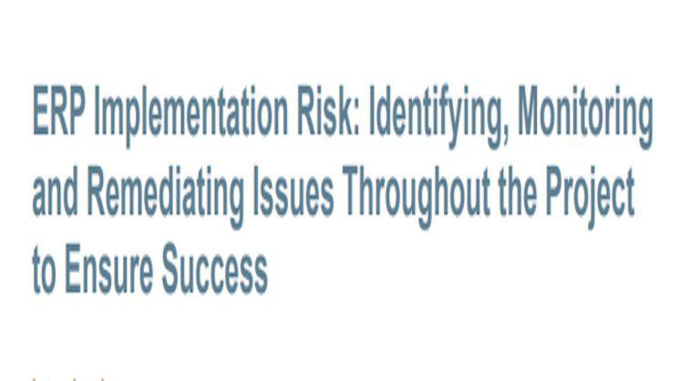 ERP Implementation risks