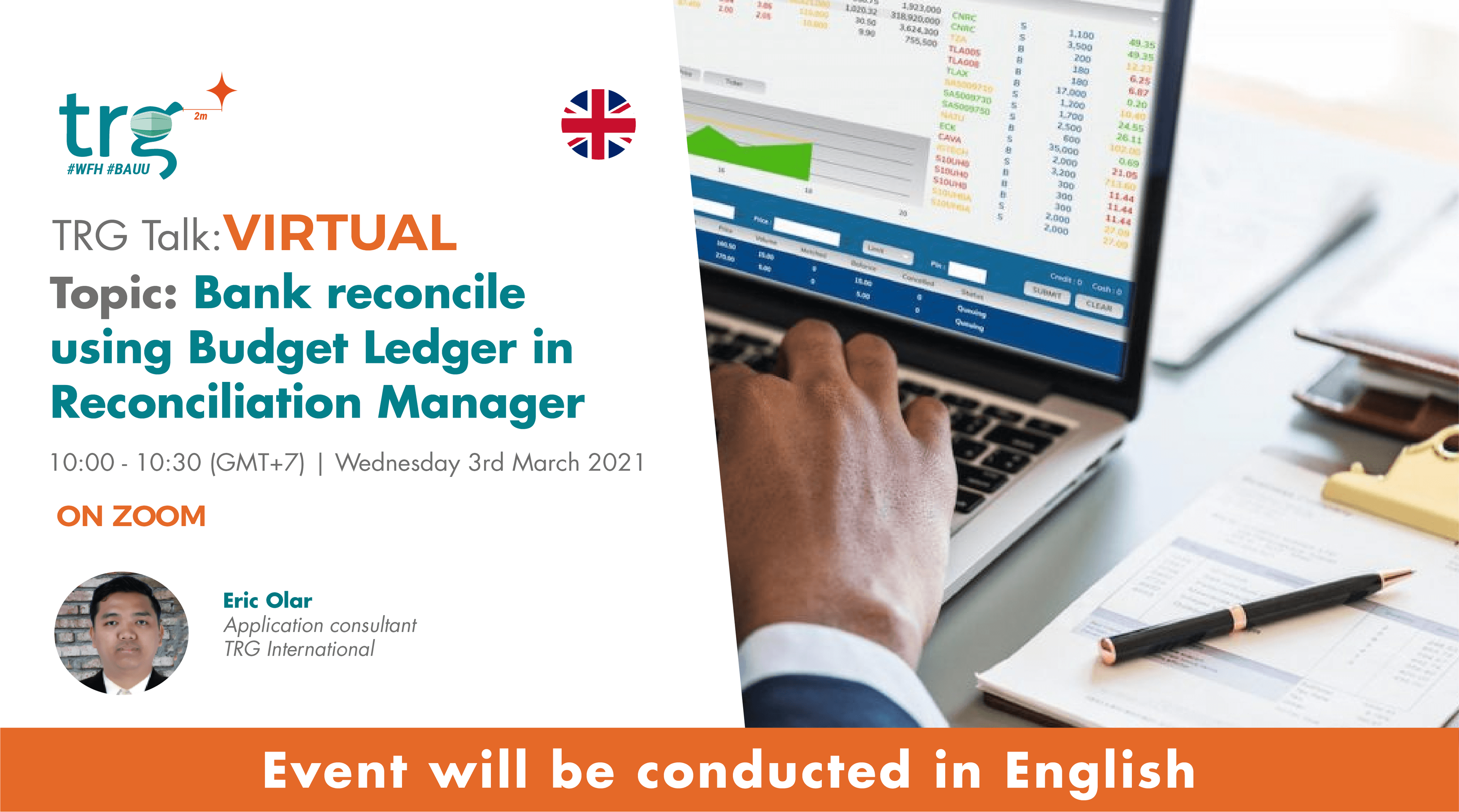 Bank reconcile using Budget Ledger in Reconciliation Manager