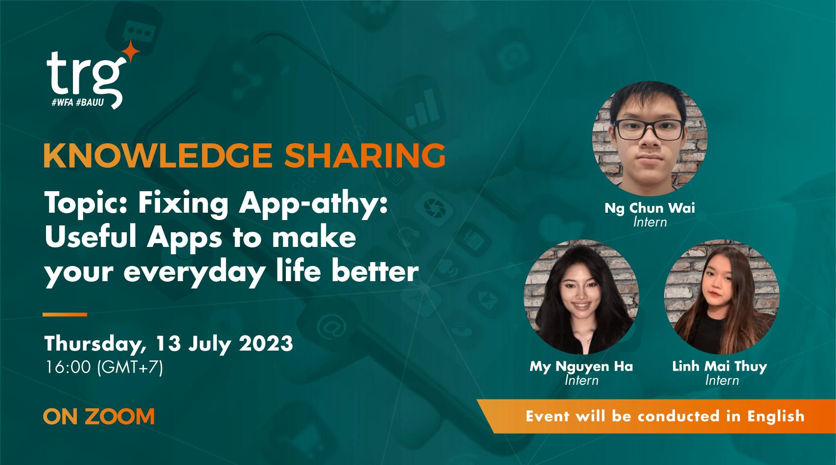 Knowledge Sharing: Fixing App-athy: Useful Apps to make your everyday life better