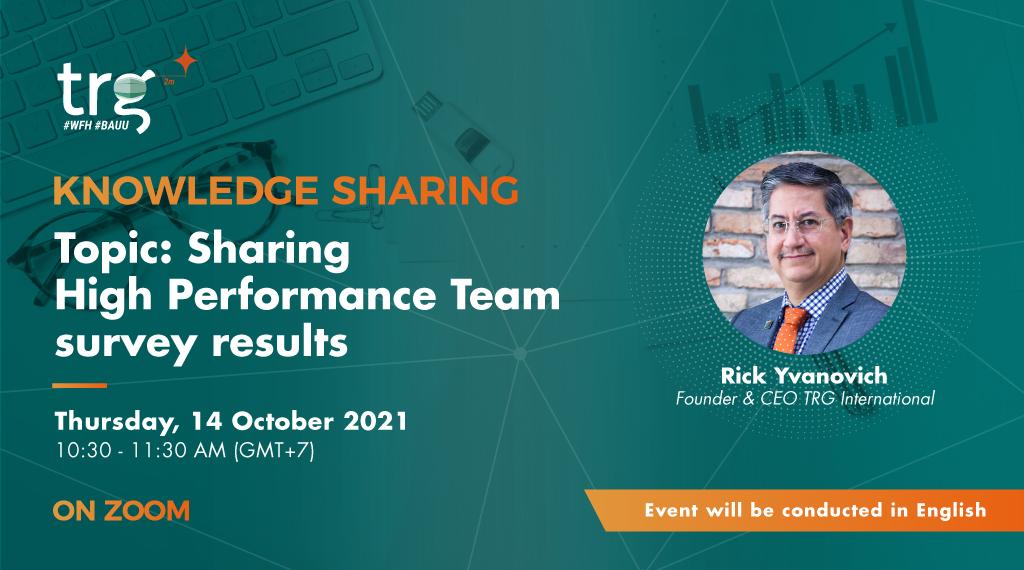 TRG Talk Virtual: Sharing High Performance Team survey results