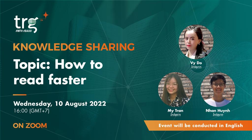 Knowledge Sharing: How to read faster