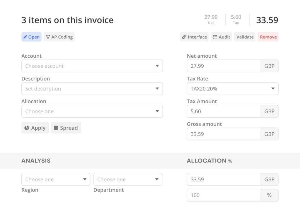 Sysynkt's invoice processing feature