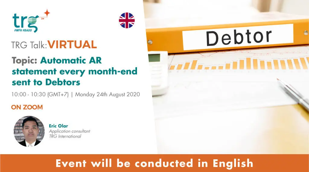 Automatic AR statement every month-end sent to Debtors (24 Aug 2020)