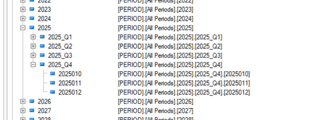 Epm reporting period dimension