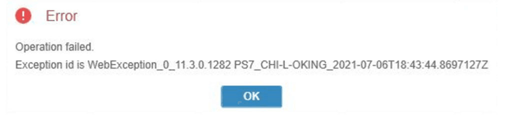 Infor Query and Analysis Log In Issue - Operation failed