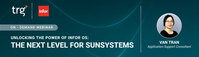 Webinar theo yêu cầu: Tìm hiểu Infor OS, một phần không thể thiếu của Infor SunSystems Cloud