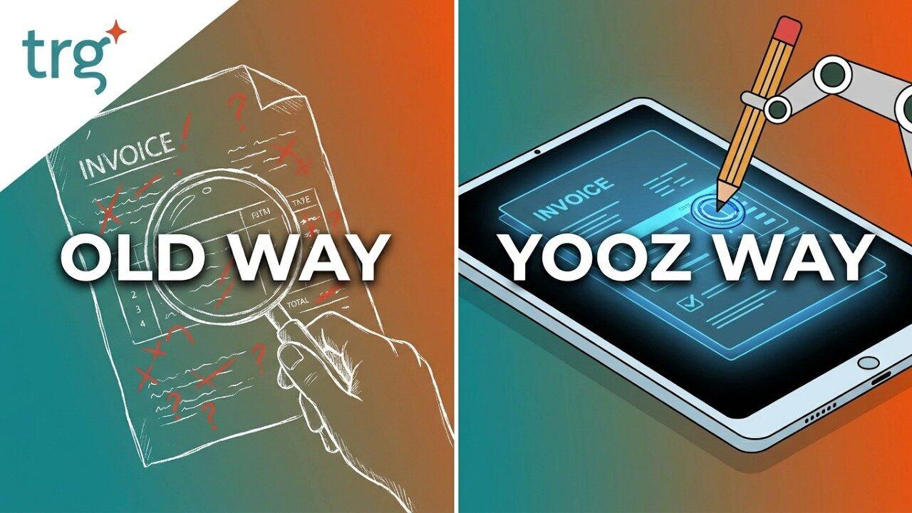TRG International video comparing manual invoice handling with the automated Yooz way