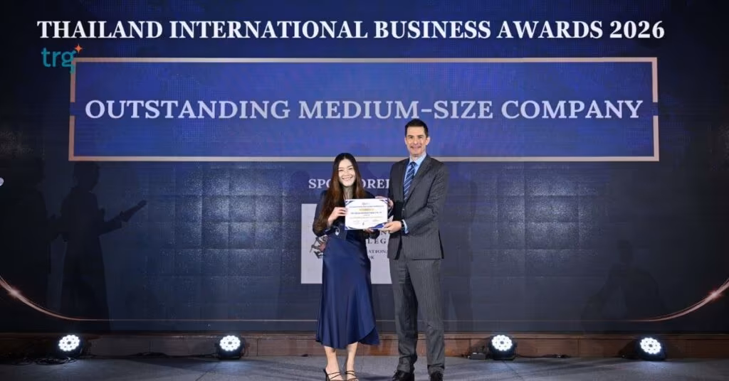 Thai-based Account Manager representing TRG at the Awards Ceremony