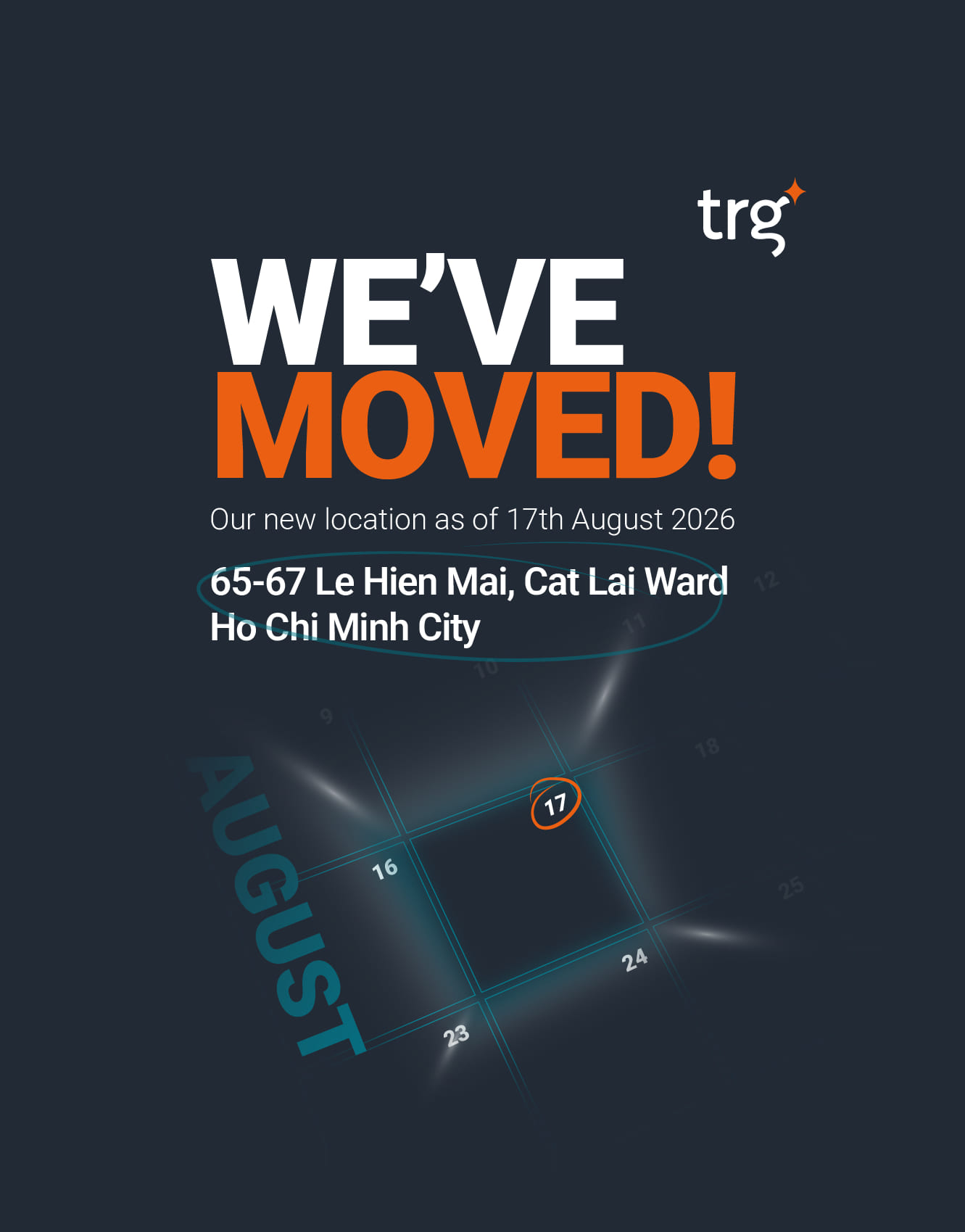 We've moved! Our new location as of 17th August 2026 — 65-67 Le Hien Mai, Cat Lai Ward, Ho Chi Minh City